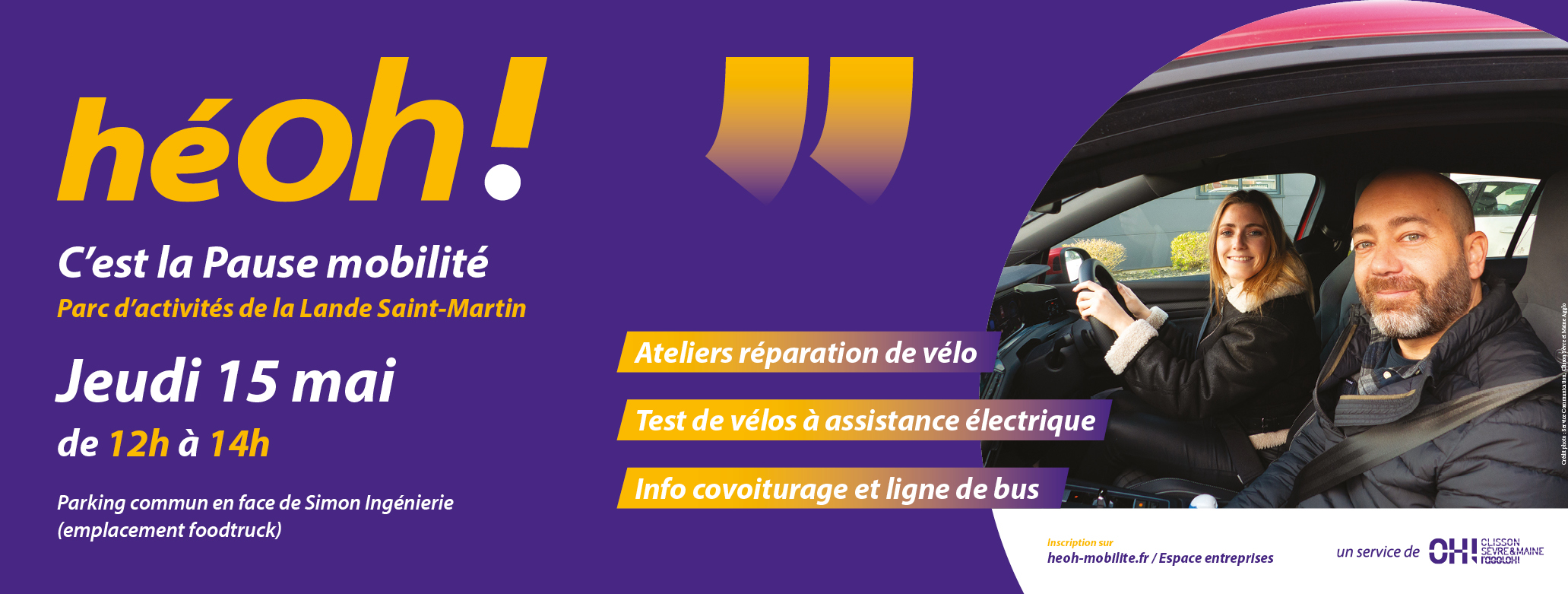 Pause mobilité le 15 mai à Haute-Goulaine