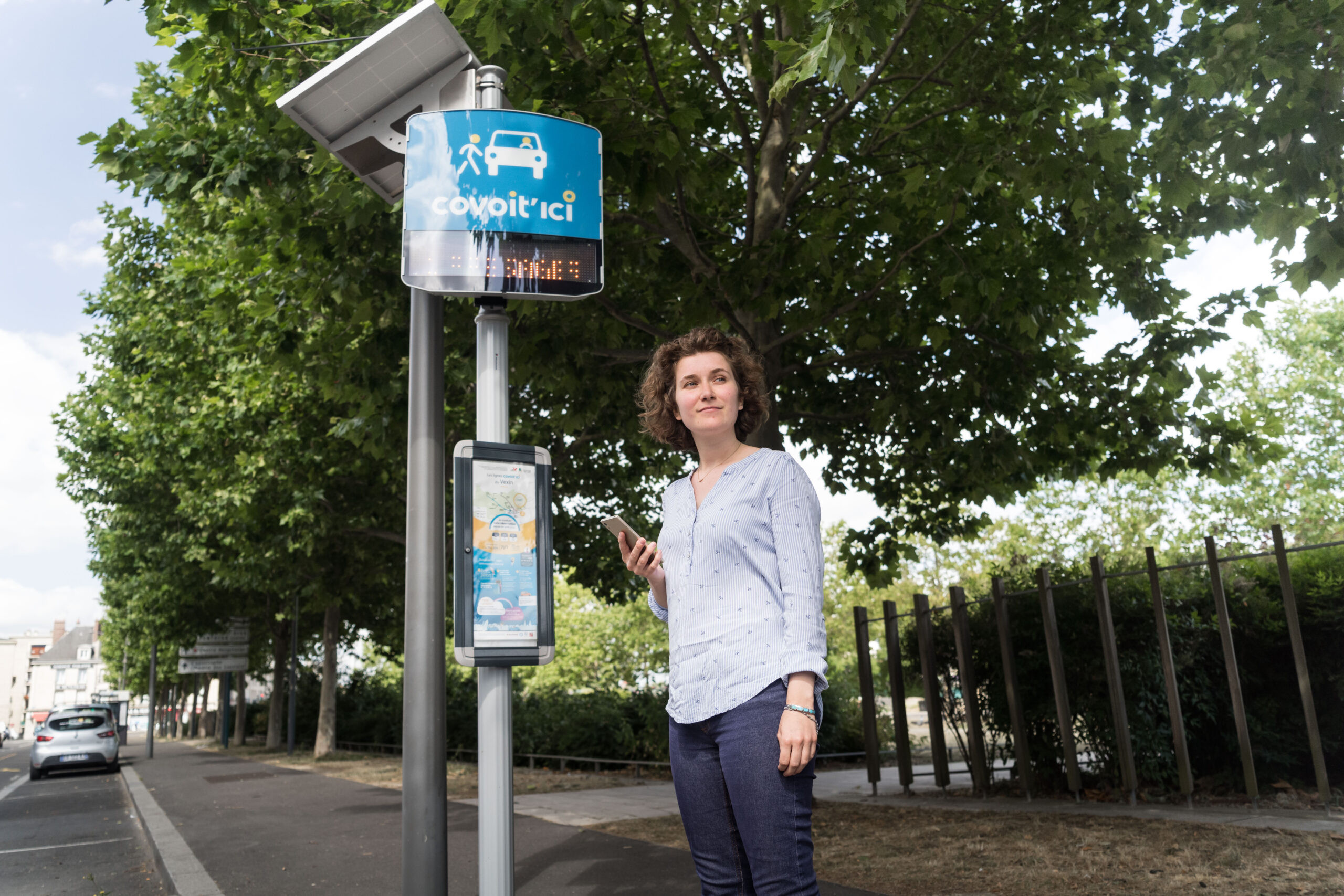 Ligne de covoiturage : passager à un arrêt